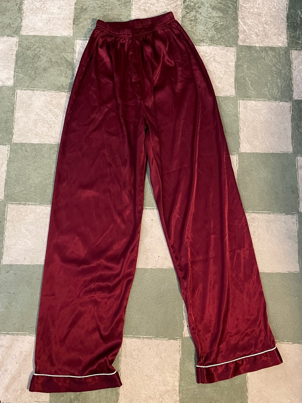Maroon Lounge Pants - Comfortable Pajama Bottoms